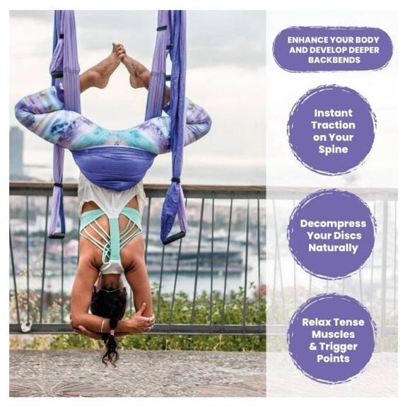 YB Yoga Body Trapeze Pro Inversion Swing Flexibility Strength Balance purple - Picture 1 of 4